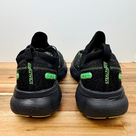 Brooks Glycerin StealthFit 20 Mens Running Shoes Black Neon Green 11.5 - Picture 6 of 9